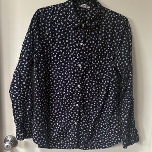 GAP Dark Blue Shirt with Pink Floral Design